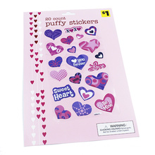 Hot sale China Design Sweet Heart Lovely Cartoon Die Cut Stickers,Children Decor Cartoon Puffy Sticker